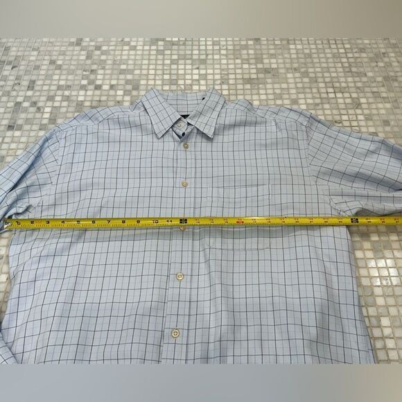 Hart Schafner Max Blue Check Button down Cotton Long Sleeve Shirt - Picture 6 of 10